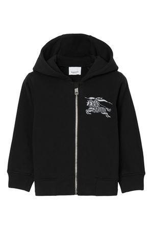 black cotton hoodie BURBERRY KIDS | 8068810A1189